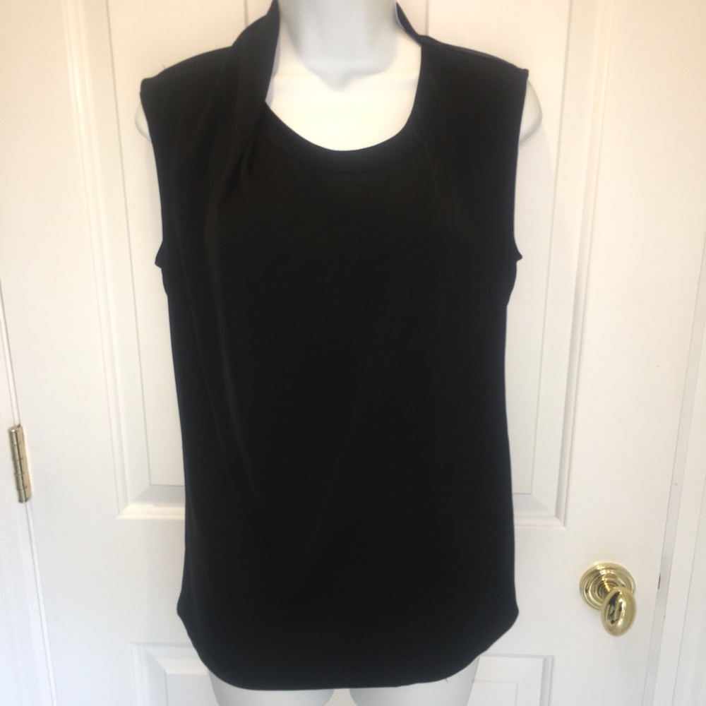 *All Saints Black Tank with side ruffle